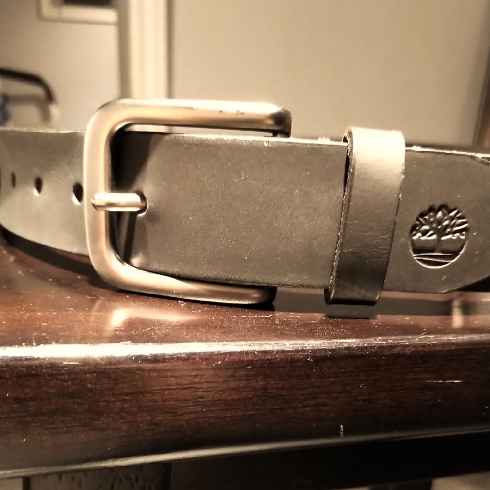 NWT-Timberland leather belt with steel buckle